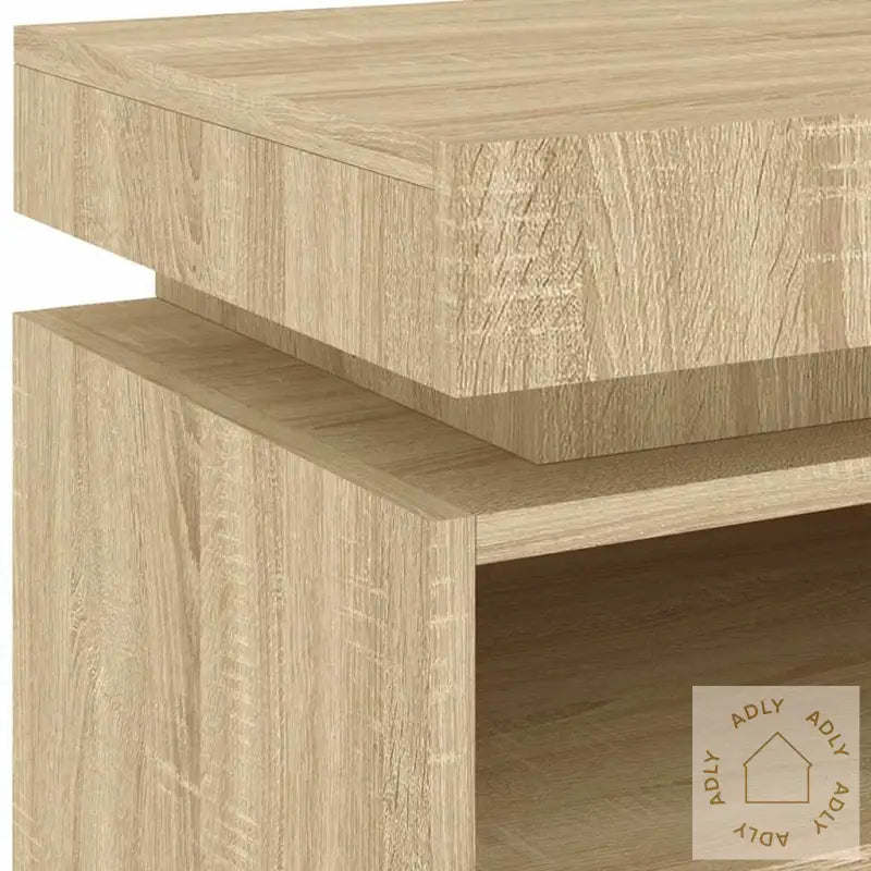 Nattbord Med Led Sonoma Eik 40X39X48,5 Cm