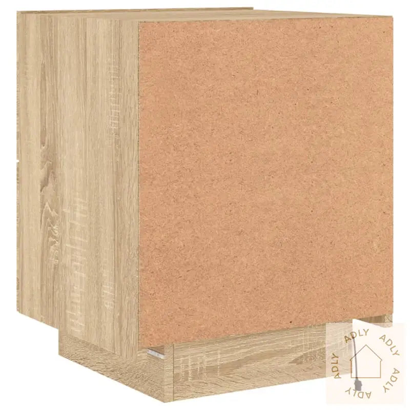 Nattbord Med Led Sonoma Eik Konstruert Tre