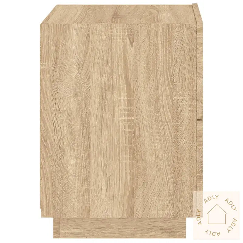 Nattbord Med Led Sonoma Eik Konstruert Tre