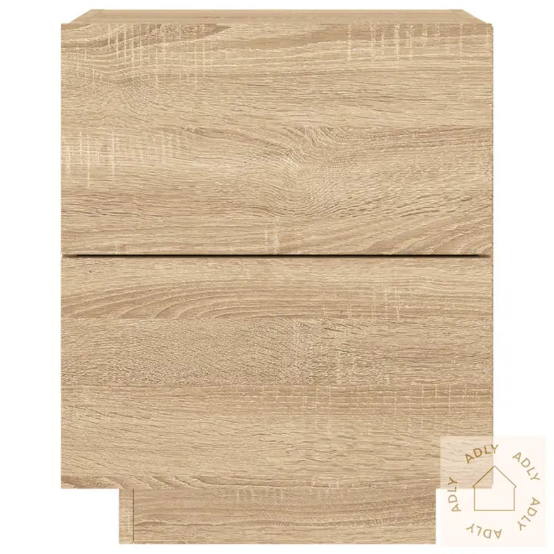 Nattbord Med Led Sonoma Eik Konstruert Tre