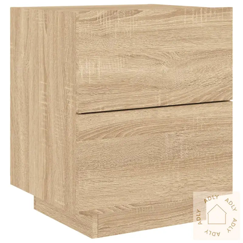 Nattbord Med Led Sonoma Eik Konstruert Tre