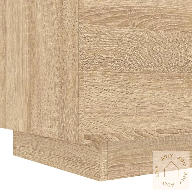 Nattbord Med Led 2 Stk Sonoma Eik Konstruert Tre