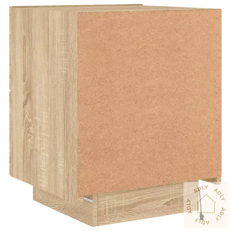 Nattbord Med Led 2 Stk Sonoma Eik Konstruert Tre