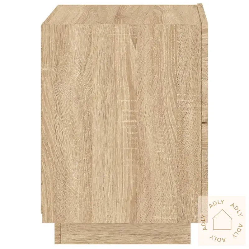 Nattbord Med Led 2 Stk Sonoma Eik Konstruert Tre