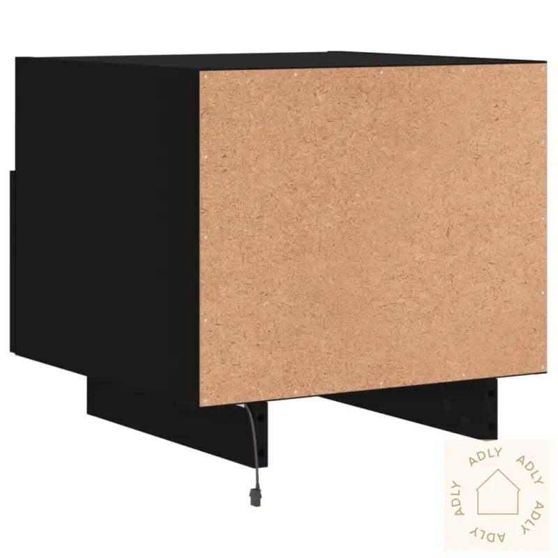 Nattbord Med Led Svart 40X39X37 Cm