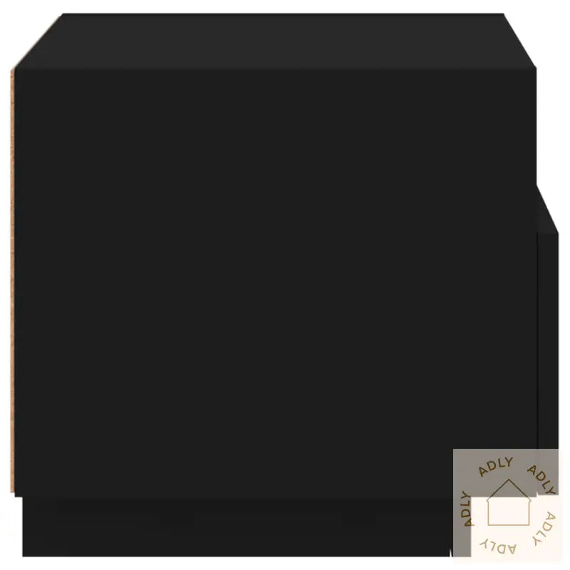 Nattbord Med Led Svart 40X39X37 Cm