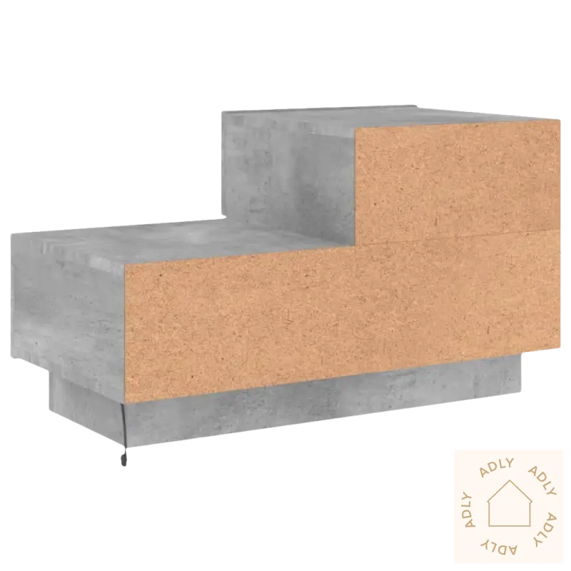 Concrete og particleboard struktur av nattbord med rgb led-lys for moderne møbler til hjemmet