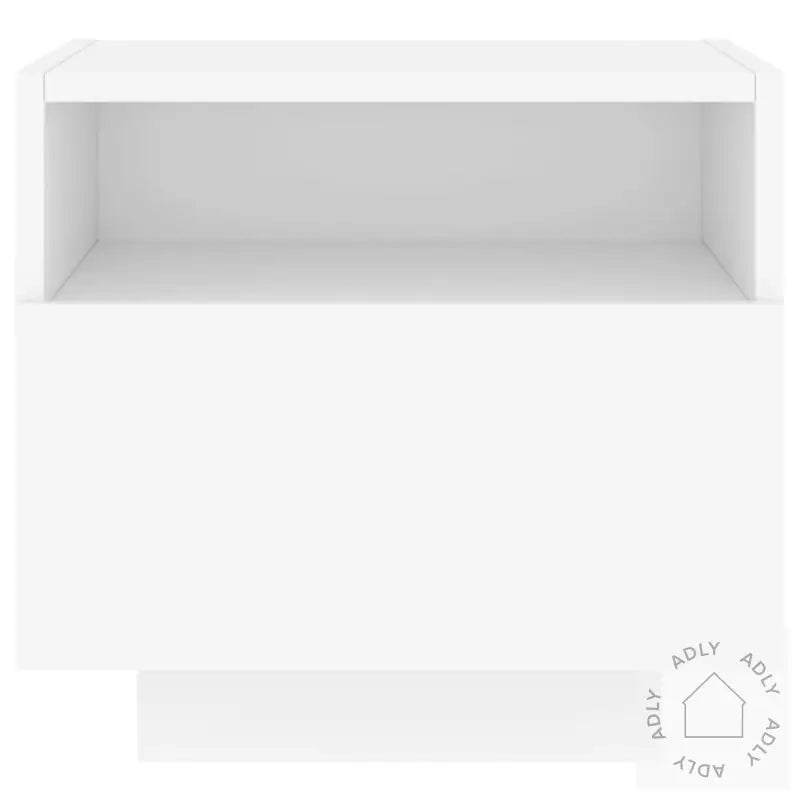 Nattbord Med Led 2 Stk Hvit 40X39X37 Cm