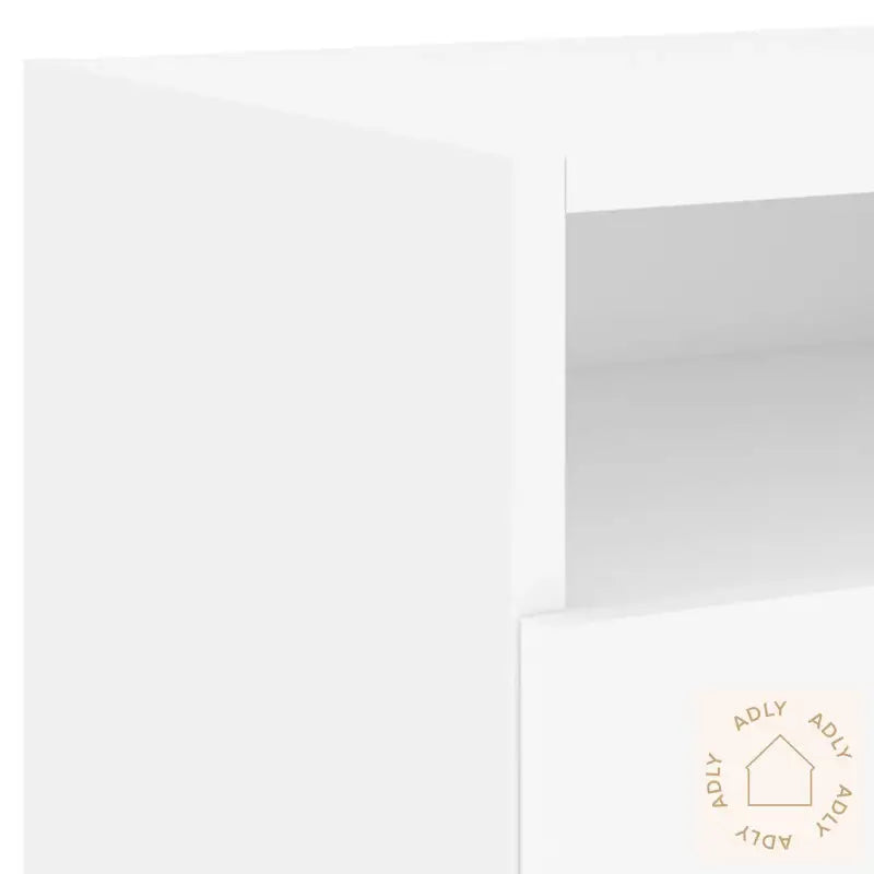 Nattbord Med Led 2 Stk Hvit 40X39X37 Cm
