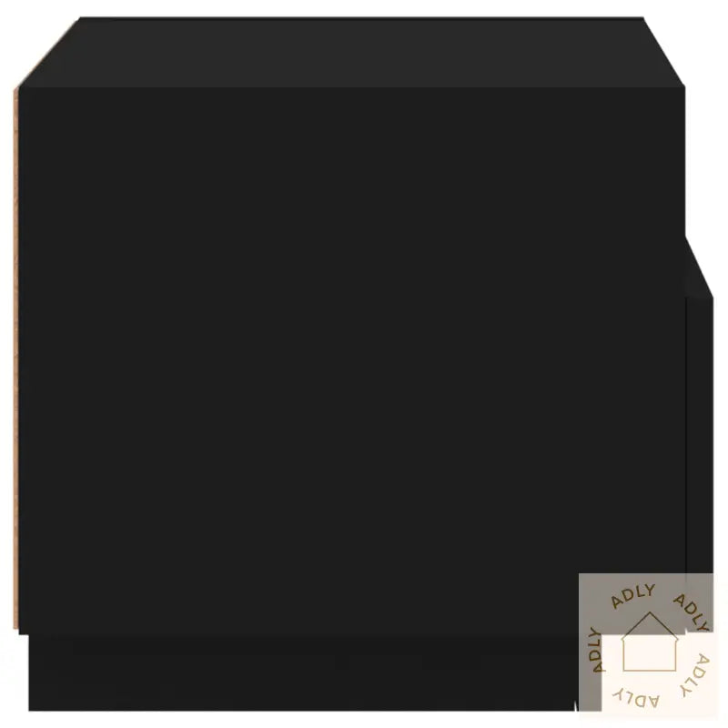 Nattbord Med Led 2 Stk Svart 40X39X37 Cm