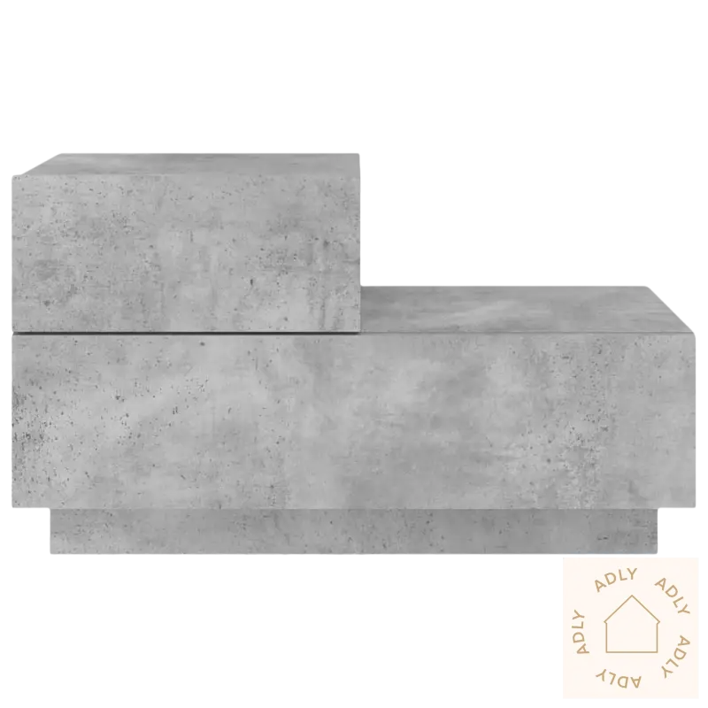 Concrete-aktig trappet stuebord med rgb led-lys perfekt for moderne møbler til hjemmet