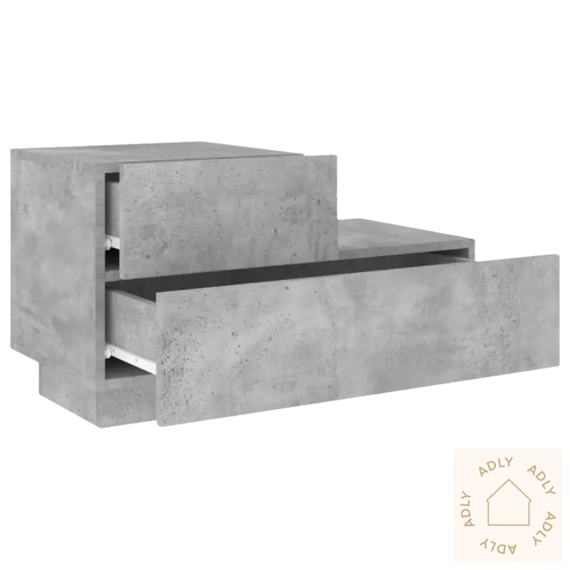 Concrete-look nattbord med RGB LED-lys for møbler til hjemmet og hagemøbler