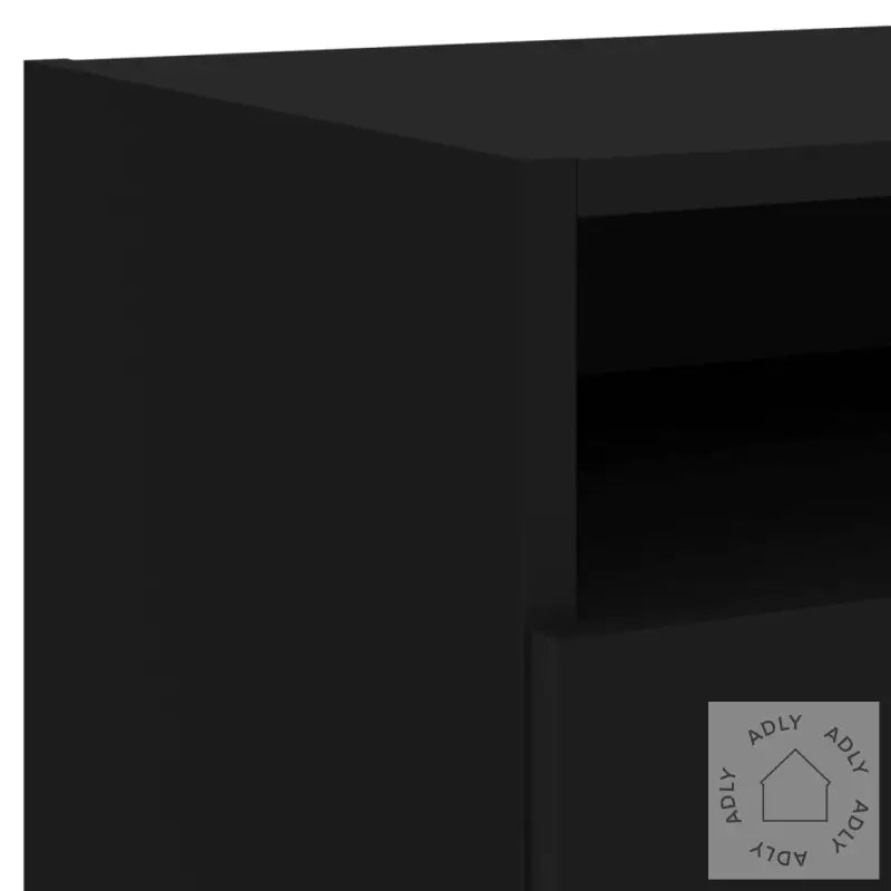 Nattbord Med Led Svart 40X39X37 Cm