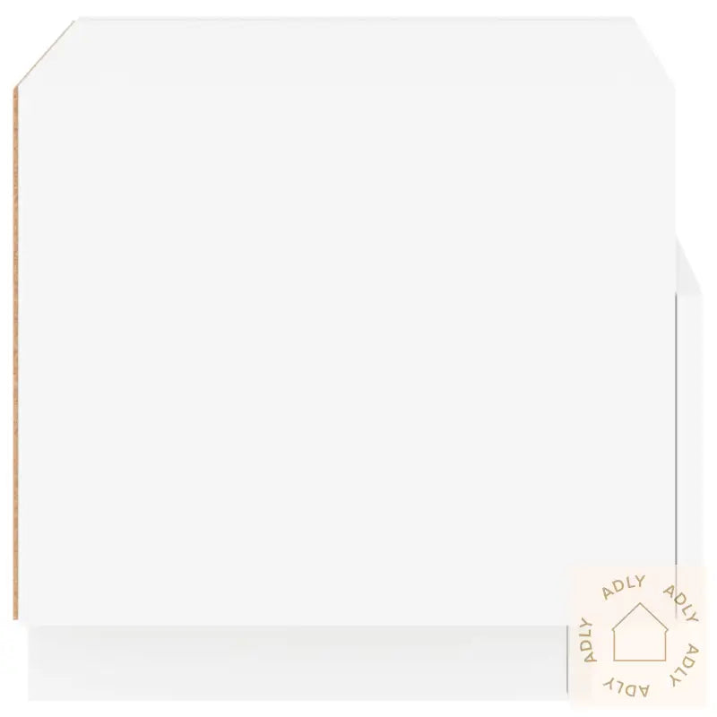 Nattbord Med Led 2 Stk Hvit 40X39X37 Cm