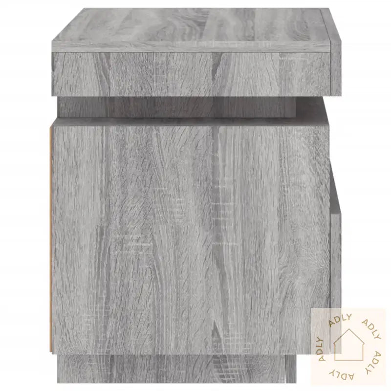Nattbord Med Led 2 Stk Grå Sonoma 40X39X48,5 Cm