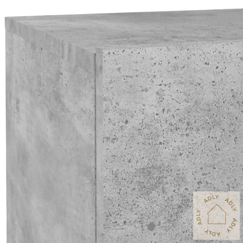 Grå betongblokk som del av Nattbord med RGB LED-lys for møbler til hjemmet