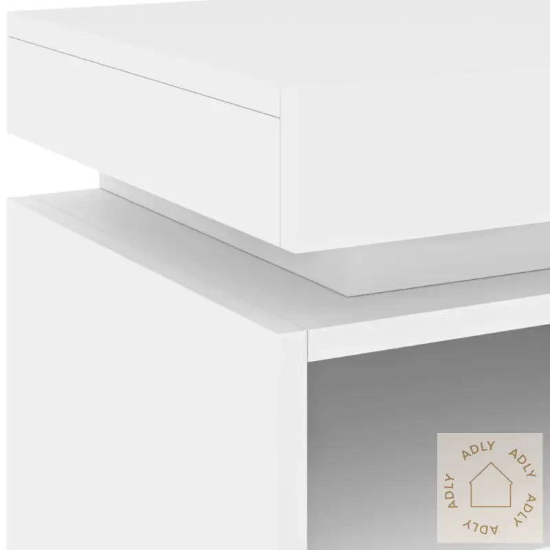 Nattbord Med Led Hvit 40X39X48,5 Cm