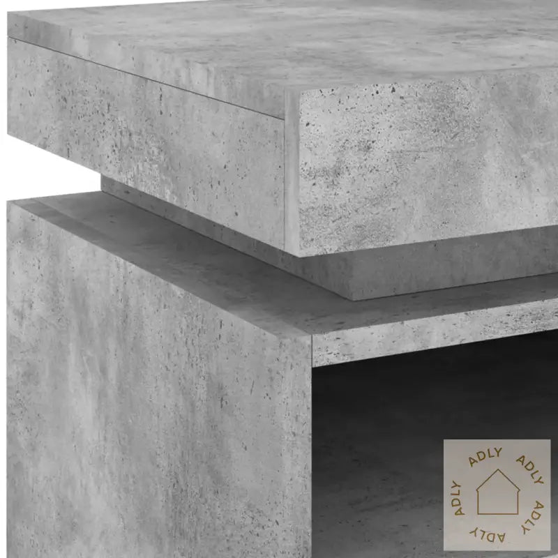 Nattbord Med Led 2 Stk Betonggrå 40X39X48,5 Cm