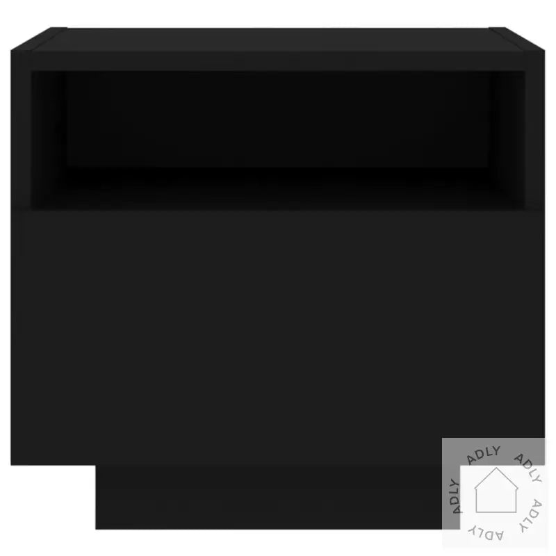 Nattbord Med Led Svart 40X39X37 Cm