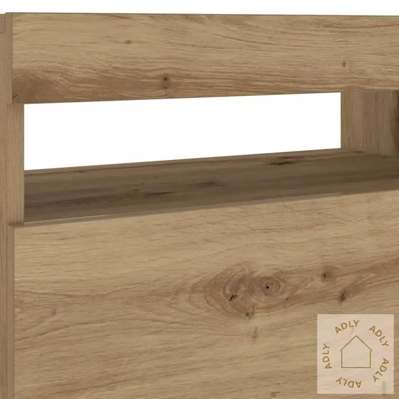 Nattbord Med Led-Lys Artisan Eik 60X35X40 Cm Konstruert Tre