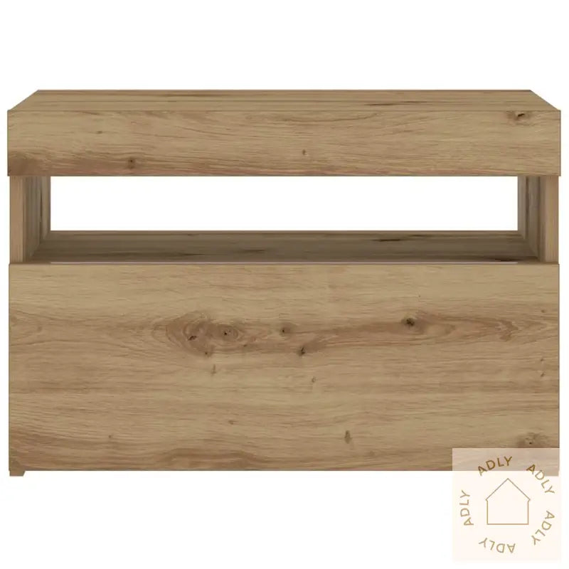 Nattbord Med Led-Lys Artisan Eik 60X35X40 Cm Konstruert Tre