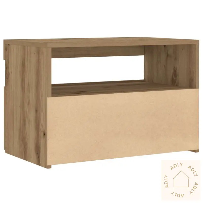 Nattbord Med Led-Lys Artisan Eik 60X35X40 Cm Konstruert Tre