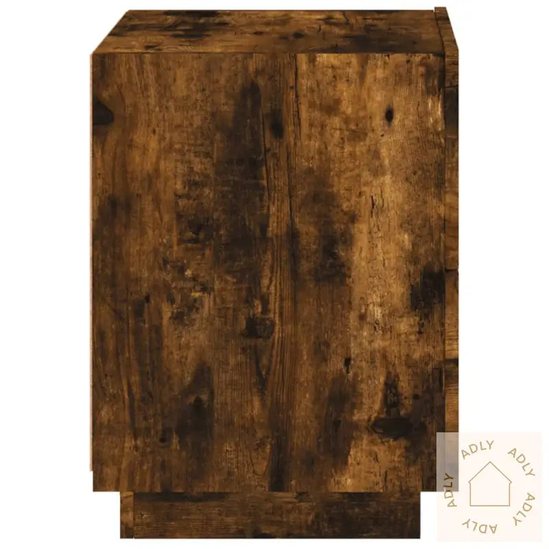 Nattbord Med Led 2 Stk Røkt Eik Konstruert Tre