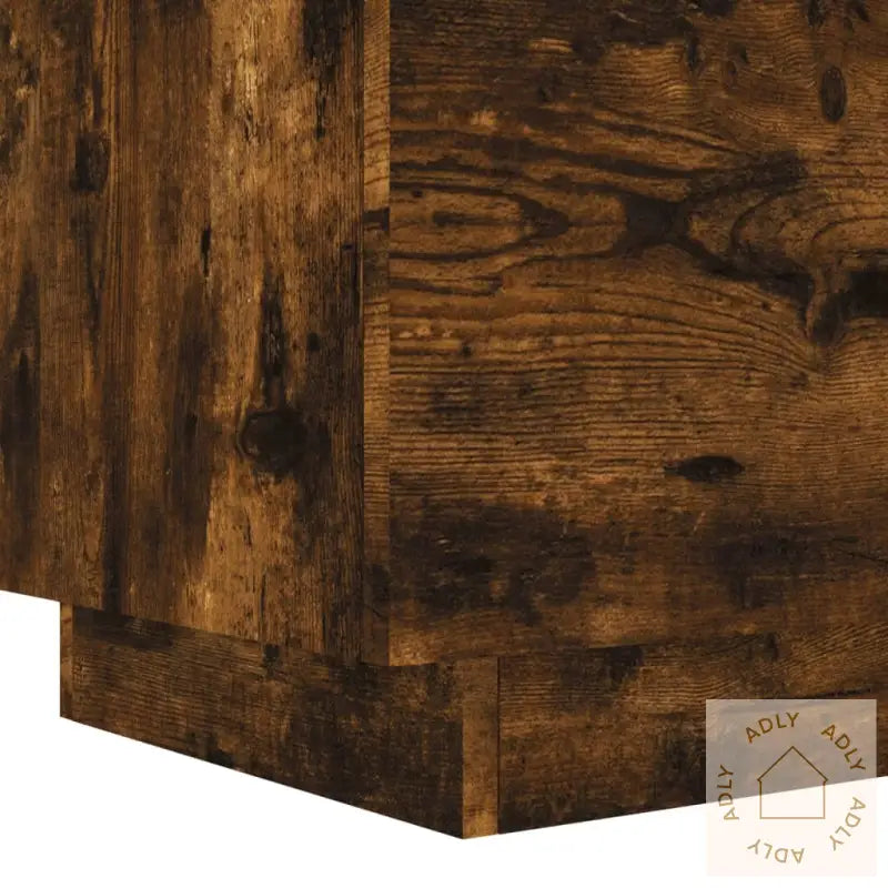 Nattbord Med Led 2 Stk Røkt Eik Konstruert Tre