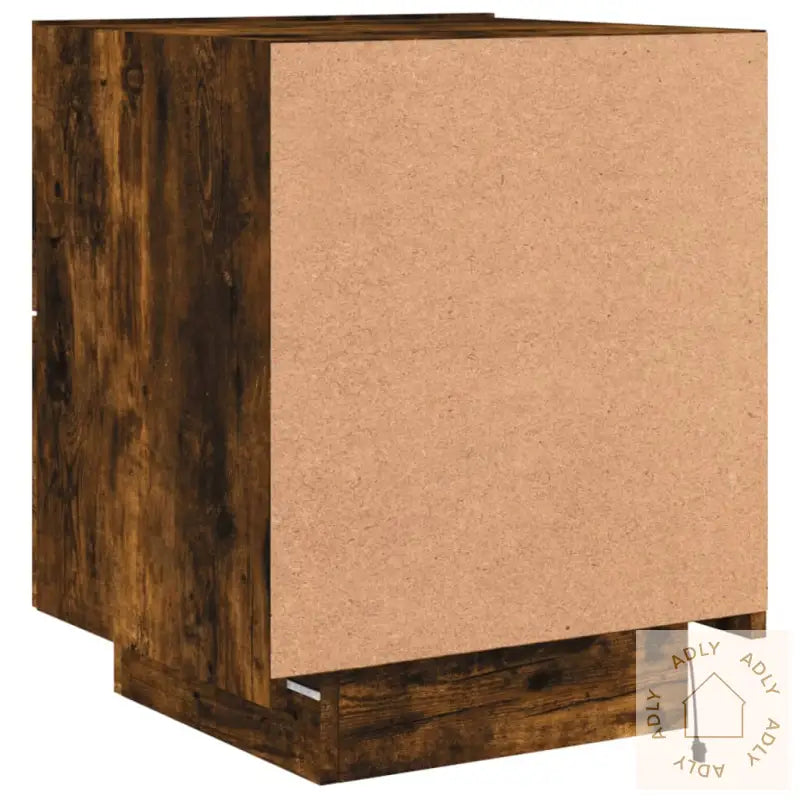 Nattbord Med Led 2 Stk Røkt Eik Konstruert Tre