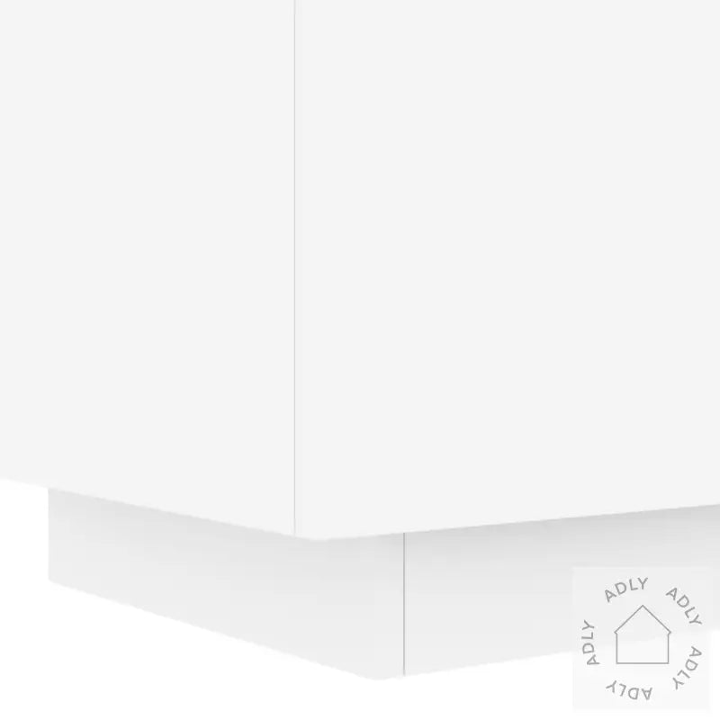 Nattbord Med Led Hvit Konstruert Tre