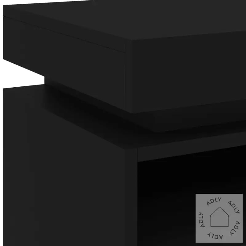 Nattbord Med Led Svart 40X39X48,5 Cm