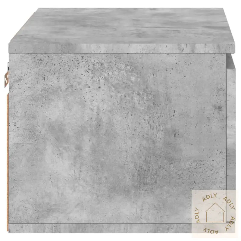 Vegghengte Nattbord Med Led-Lys 2 Stk Betonggrå