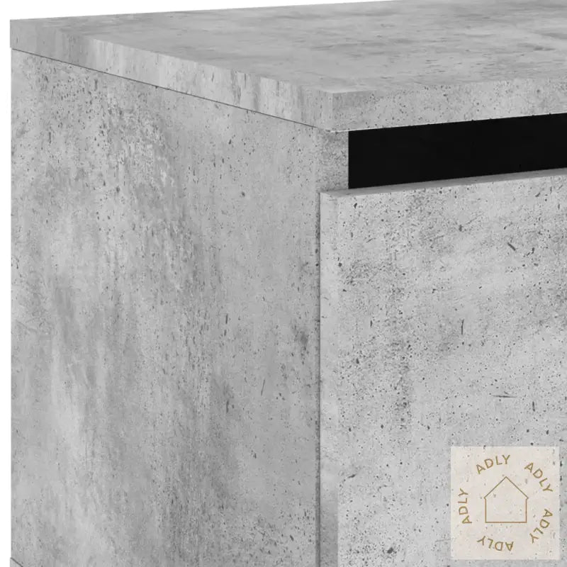 Vegghengte Nattbord Med Led-Lys 2 Stk Betonggrå