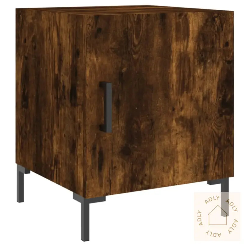 Nattbord 2 Stk Røkt Eik 40X40X50 Cm Konstruert Tre