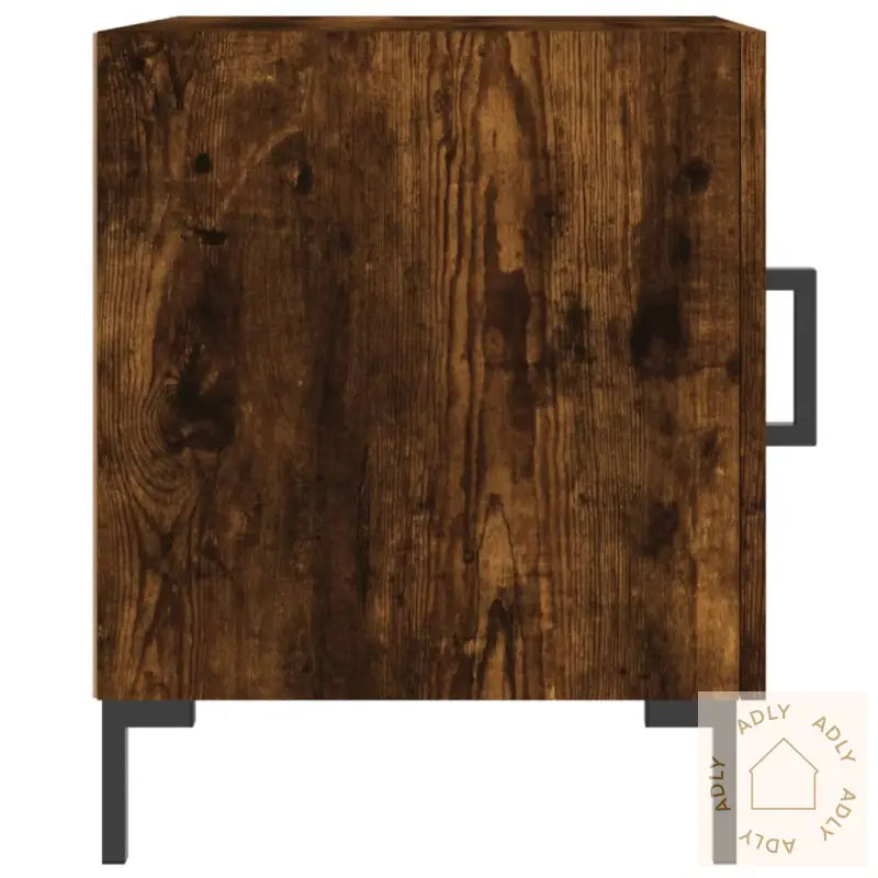 Nattbord 2 Stk Røkt Eik 40X40X50 Cm Konstruert Tre