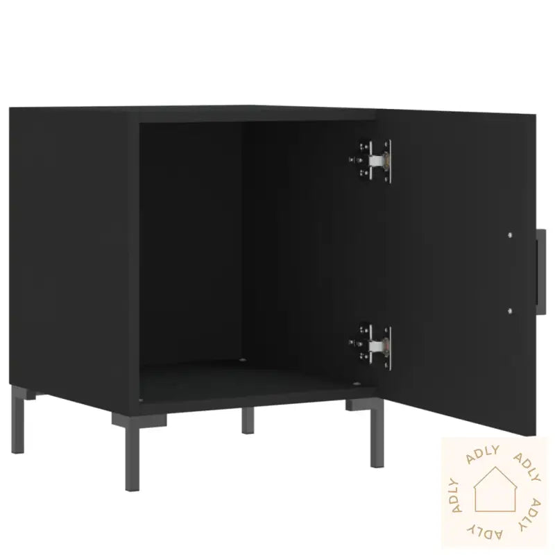 Nattbord 2 Stk Svart 40X40X50 Cm Konstruert Tre