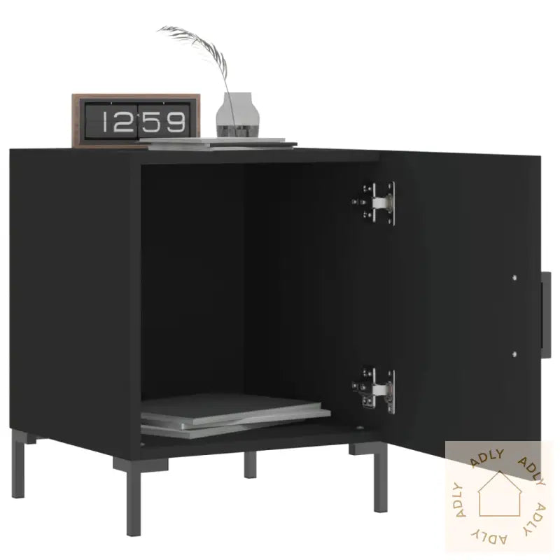 Nattbord 2 Stk Svart 40X40X50 Cm Konstruert Tre