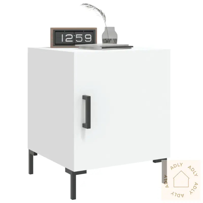 Nattbord Hvit 40X40X50 Cm Konstruert Tre