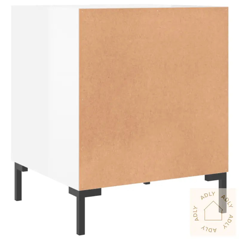 Nattbord 2 Stk Høyglans Hvit 40X40X50 Cm Konstruert Tre