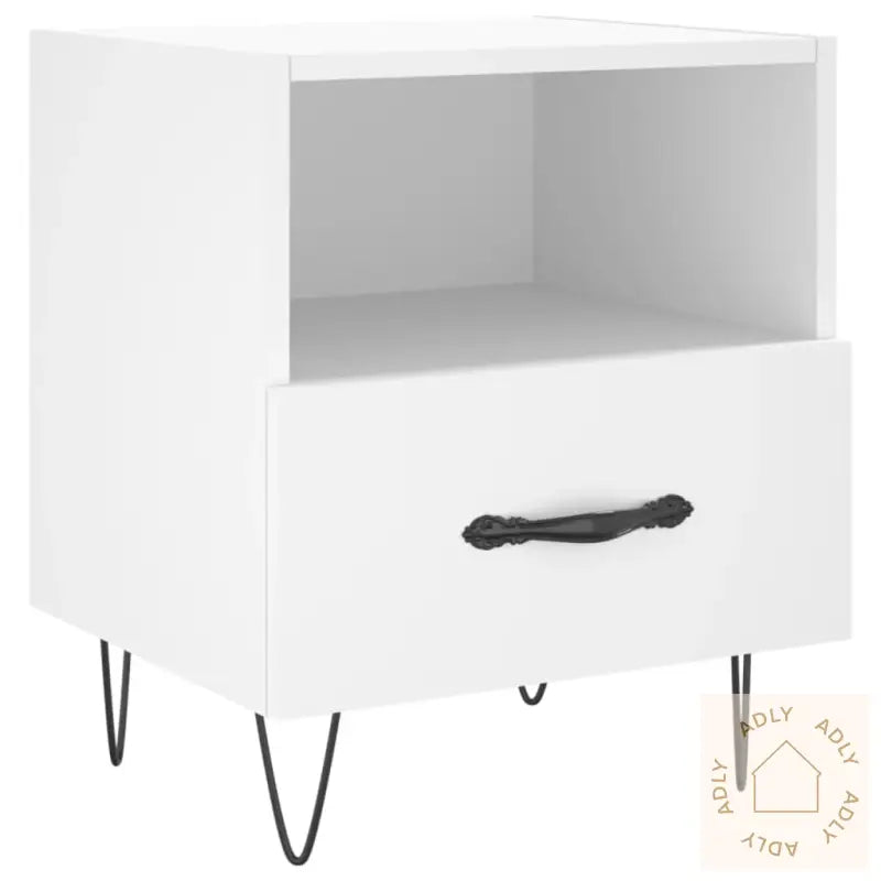 Nattbord 2 Stk Hvit 40X35X47,5 Cm Konstruert Tre
