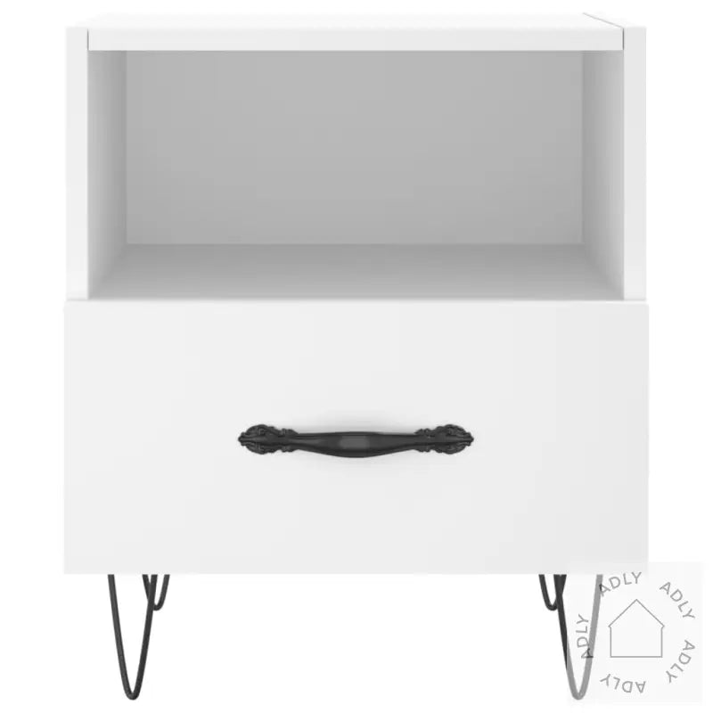 Nattbord 2 Stk Hvit 40X35X47,5 Cm Konstruert Tre