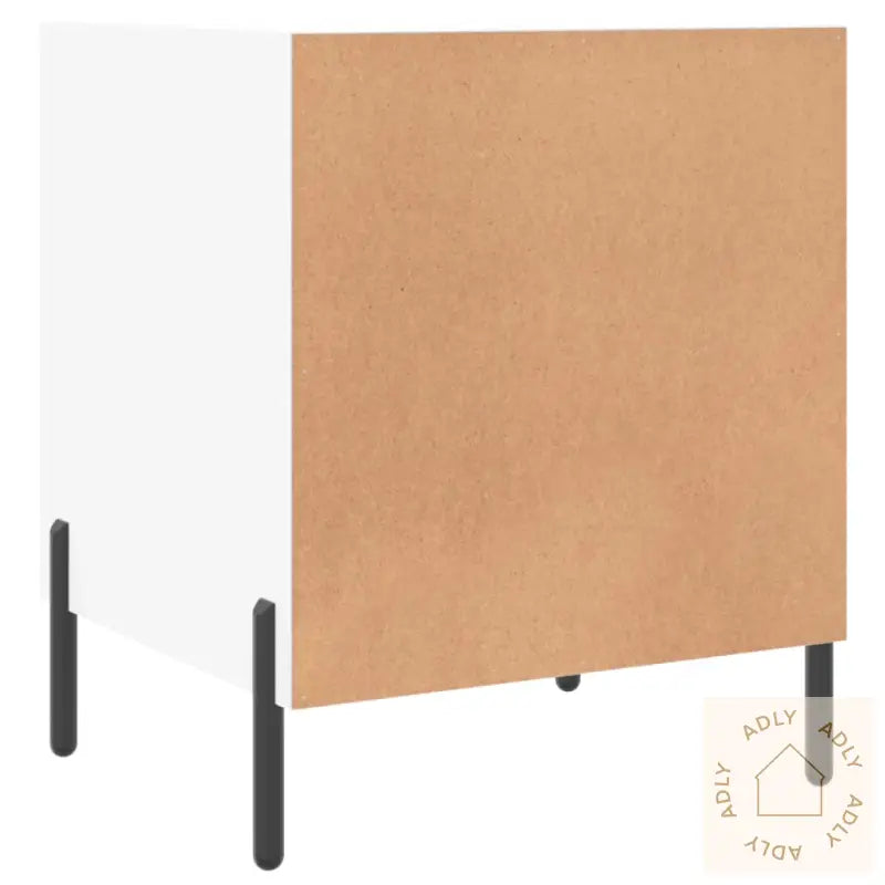 Nattbord 2 Stk Høyglans Hvit 40X40X50 Cm Konstruert Tre