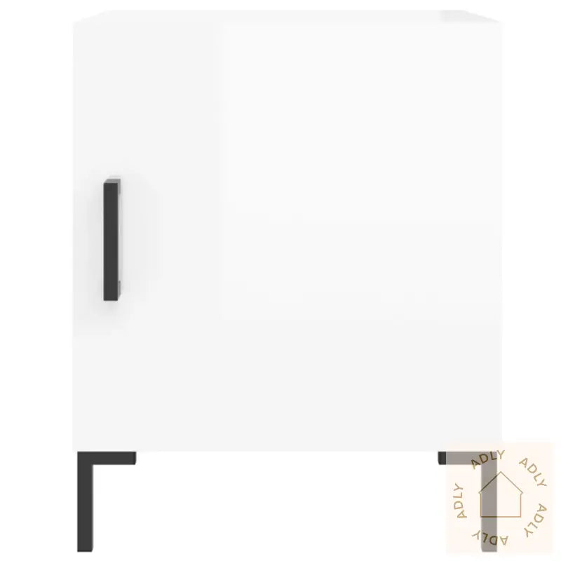 Nattbord 2 Stk Høyglans Hvit 40X40X50 Cm Konstruert Tre