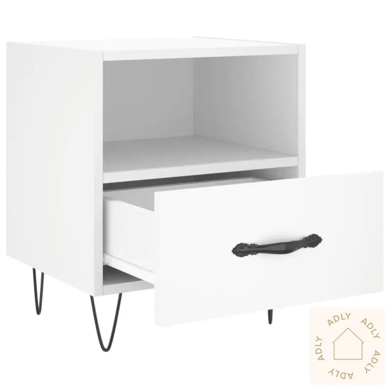 Nattbord 2 Stk Hvit 40X35X47,5 Cm Konstruert Tre