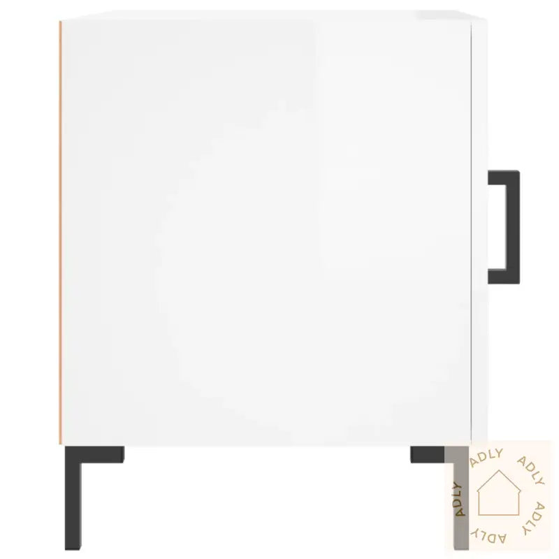 Nattbord 2 Stk Høyglans Hvit 40X40X50 Cm Konstruert Tre