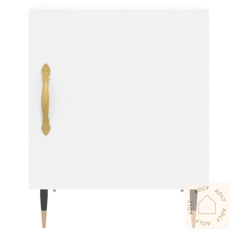 Nattbord 2 Stk Hvit 40X40X50 Cm Konstruert Tre