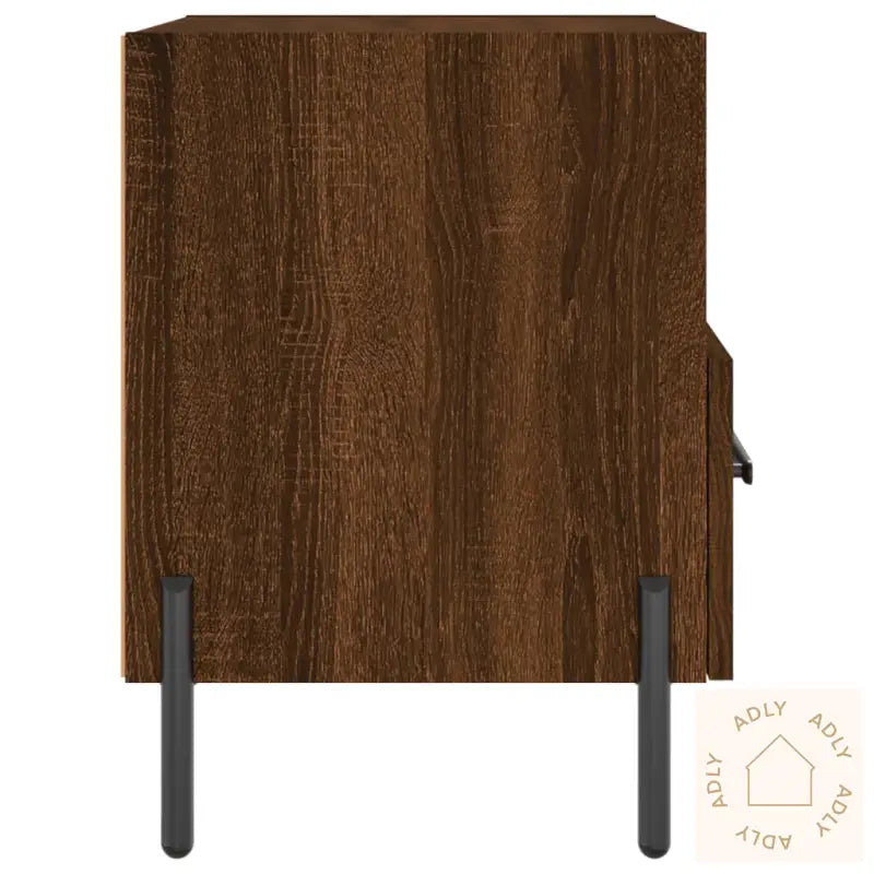 Nattbord 2 Stk Brun Eik 40X35X47,5 Cm Konstruert Tre