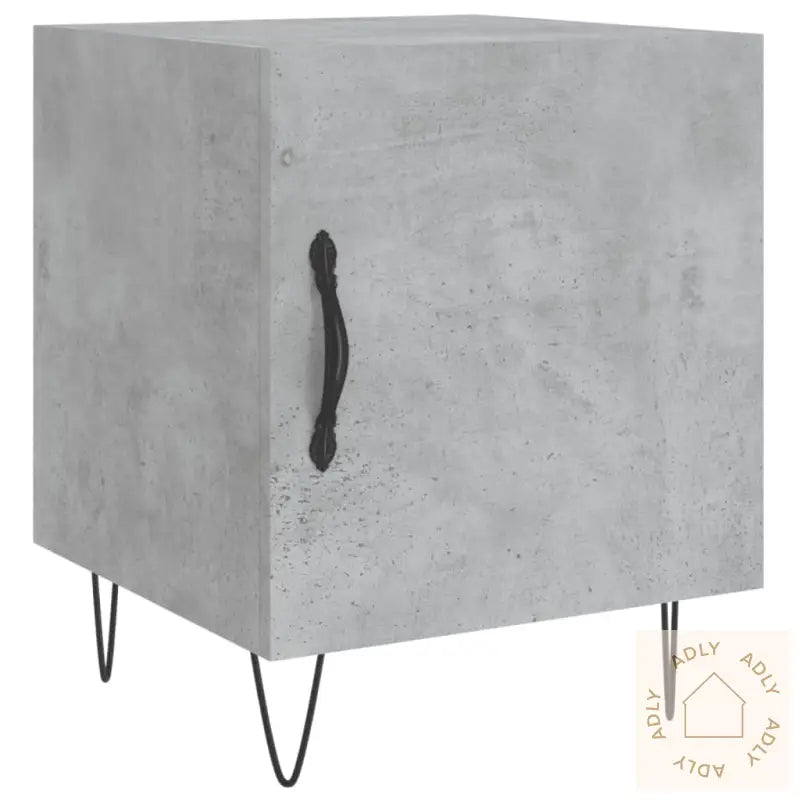 Nattbord 2 Stk Betonggrå 40X40X50 Cm Konstruert Tre