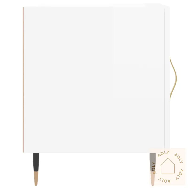 Nattbord 2 Stk Høyglans Hvit 40X40X50 Cm Konstruert Tre