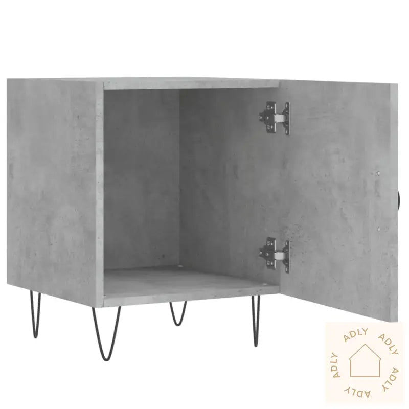 Nattbord 2 Stk Betonggrå 40X40X50 Cm Konstruert Tre